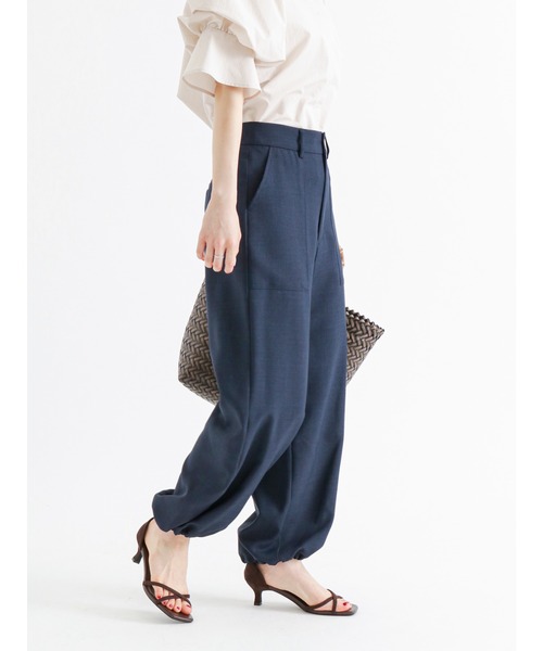 Te chichi（テチチ）の「麻調裾ドロストパラシュートカーゴパンツ（カーゴパンツ・レディース・モカ/オフホワイト/ネイビー・ﾌﾘ-）」の13枚目の写真