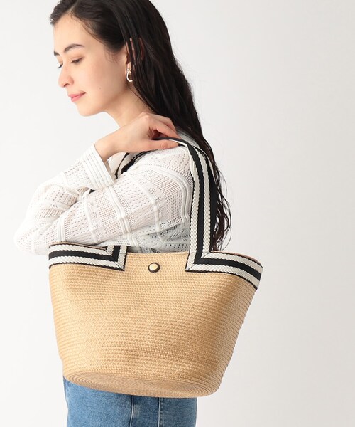 OPAQUE.CLIP(オペークドットクリップ)の「◆雑材トートバッグ(トートバッグ・レディース・ベージュ/ブラック・00)」の13枚目の写真