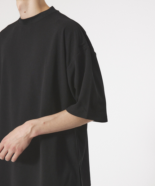 ABAHOUSE GRAY（アバハウスグレイ）の「【WHITE LINE】カットジョーゼット ドロップショルダー モックネック Tシャツ（Tシャツ/カットソー・メンズ・チャコールグレー/ブラック/グレー/オフホワイト/グレイッシュブルー・46/48）」の8枚目の写真