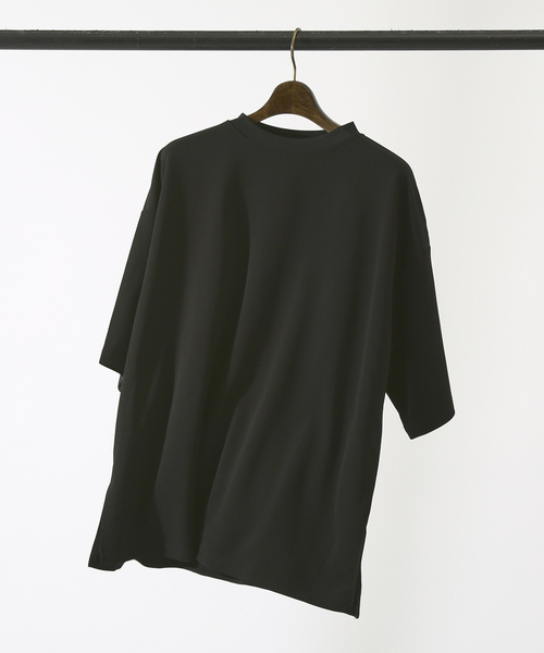 ABAHOUSE GRAY（アバハウスグレイ）の「【WHITE LINE】カットジョーゼット ドロップショルダー モックネック Tシャツ（Tシャツ/カットソー・メンズ・チャコールグレー/ブラック/グレー/オフホワイト/グレイッシュブルー・46/48）」の7枚目の写真