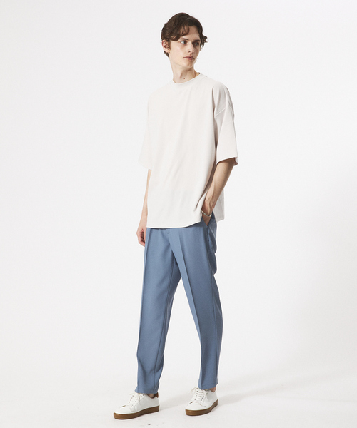 ABAHOUSE GRAY（アバハウスグレイ）の「【WHITE LINE】カットジョーゼット ドロップショルダー モックネック Tシャツ（Tシャツ/カットソー・メンズ・チャコールグレー/ブラック/グレー/オフホワイト/グレイッシュブルー・46/48）」の22枚目の写真