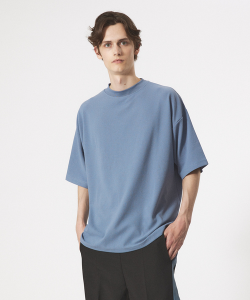 ABAHOUSE GRAY（アバハウスグレイ）の「【WHITE LINE】カットジョーゼット ドロップショルダー モックネック Tシャツ（Tシャツ/カットソー・メンズ・チャコールグレー/ブラック/グレー/オフホワイト/グレイッシュブルー・46/48）」の20枚目の写真