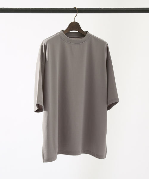 ABAHOUSE GRAY（アバハウスグレイ）の「【WHITE LINE】カットジョーゼット ドロップショルダー モックネック Tシャツ（Tシャツ/カットソー・メンズ・チャコールグレー/ブラック/グレー/オフホワイト/グレイッシュブルー・46/48）」の17枚目の写真