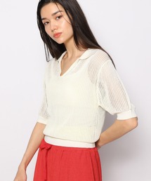 FOREVER 21 | キーネックメッシュニットポロ(ニット/セーター)