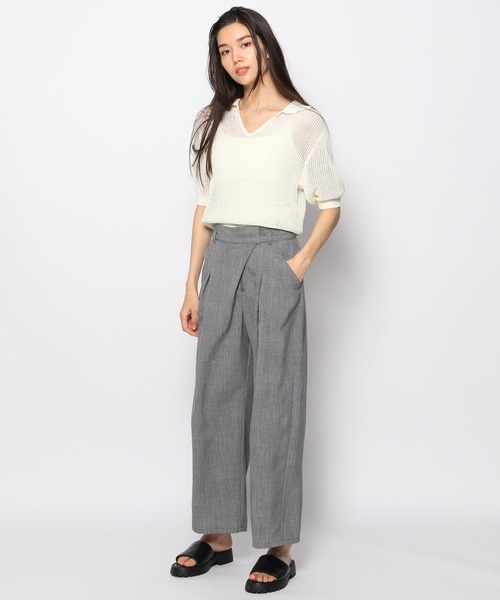 FOREVER 21（フォーエバー トゥエンティーワン）の「キーネックメッシュニットポロ（ニット/セーター・レディース・ホワイト/オレンジ系その他5/グレー系その他7・FREE）」の21枚目の写真