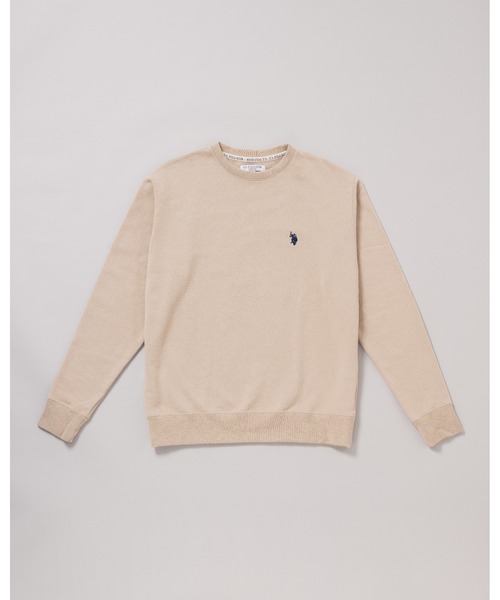 U.S. POLO ASSN.(ユーエスポロアッスン)の「日本製【U.S.POLO ASSN.】ユーエスポロ アッスン リサイクルコットン アズマ裏毛 クルースウェット トレーナー PLM23332(スウェット・メンズ・ネイビー/ベージュ/杢グレー/ダークグリーン・LL/L/M)」の3枚目の写真