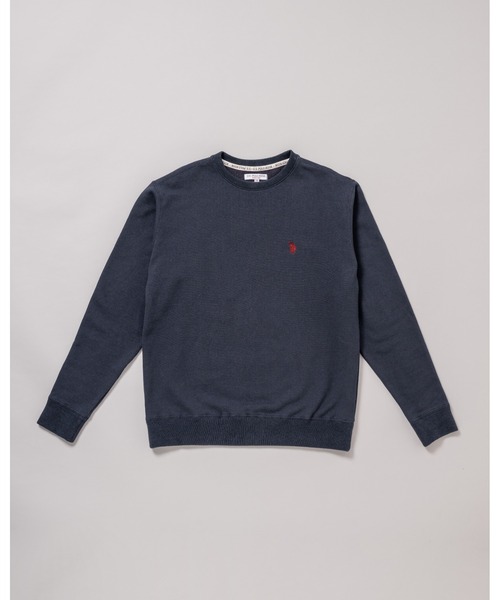U.S. POLO ASSN.(ユーエスポロアッスン)の「日本製【U.S.POLO ASSN.】ユーエスポロ アッスン リサイクルコットン アズマ裏毛 クルースウェット トレーナー PLM23332(スウェット・メンズ・ネイビー/ベージュ/杢グレー/ダークグリーン・LL/L/M)」の4枚目の写真