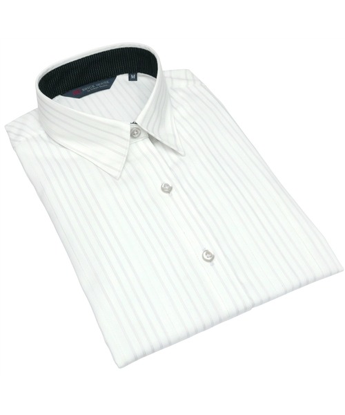TOKYO SHIRTS(トウキョウシャツ)の「形態安定ノーアイロン レギュラー 七分袖ビジネスワイシャツ(ビジネスシャツ・レディース・ライトグレー・S/M/L/LL/XL)」の6枚目の写真