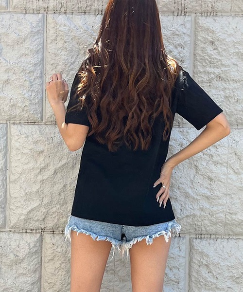 GLAMOROUS JANE(グラマラスジェーン)の「BLANGSUGEロゴTシャツ(Tシャツ/カットソー・レディース・オレンジ/グリーン/カリビアンブルー/ホワイト/ブラック・FREE)」の12枚目の写真