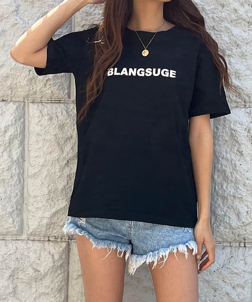 GLAMOROUS JANE(グラマラスジェーン)の「BLANGSUGEロゴTシャツ(Tシャツ/カットソー・レディース・オレンジ/グリーン/カリビアンブルー/ホワイト/ブラック・FREE)」の13枚目の写真