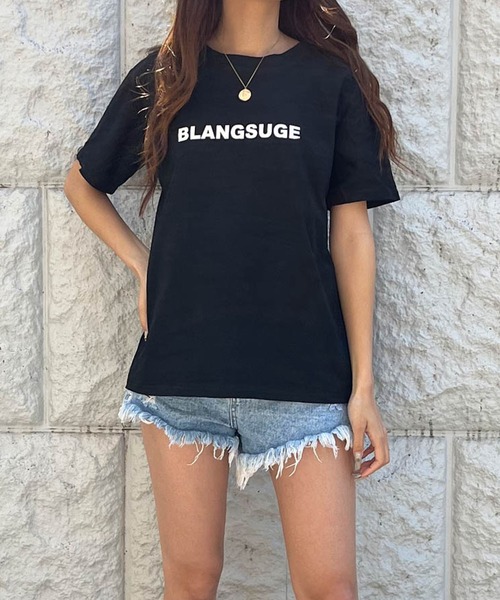 GLAMOROUS JANE(グラマラスジェーン)の「BLANGSUGEロゴTシャツ(Tシャツ/カットソー・レディース・オレンジ/グリーン/カリビアンブルー/ホワイト/ブラック・FREE)」の15枚目の写真