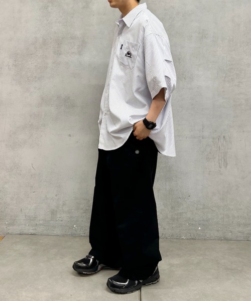 WHO'S WHO gallery（フーズフーギャラリー）の「COOPER FACTストライプスーパービッグ半袖シャツ（シャツ/ブラウス・メンズ・ホワイト系その他/ブルー系その他・FREE）」の20枚目の写真