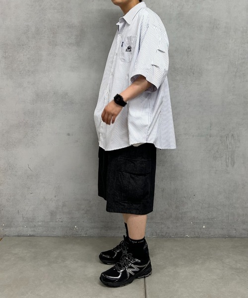 WHO'S WHO gallery（フーズフーギャラリー）の「COOPER FACTストライプスーパービッグ半袖シャツ（シャツ/ブラウス・メンズ・ホワイト系その他/ブルー系その他・FREE）」の22枚目の写真