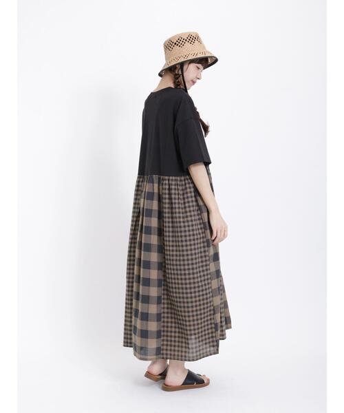 Samansa Mos2（サマンサ モスモス）の「ドッキングワンピース（ワンピース・レディース・オフホワイト/ブラック/モカ/キナリ・F）」の12枚目の写真