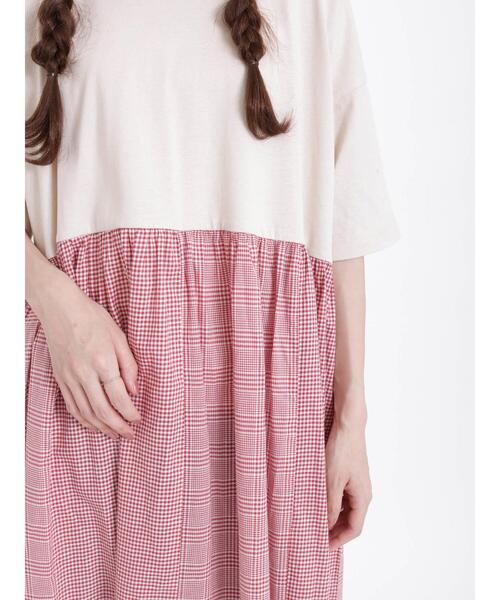 Samansa Mos2（サマンサ モスモス）の「ドッキングワンピース（ワンピース・レディース・オフホワイト/ブラック/モカ/キナリ・F）」の13枚目の写真