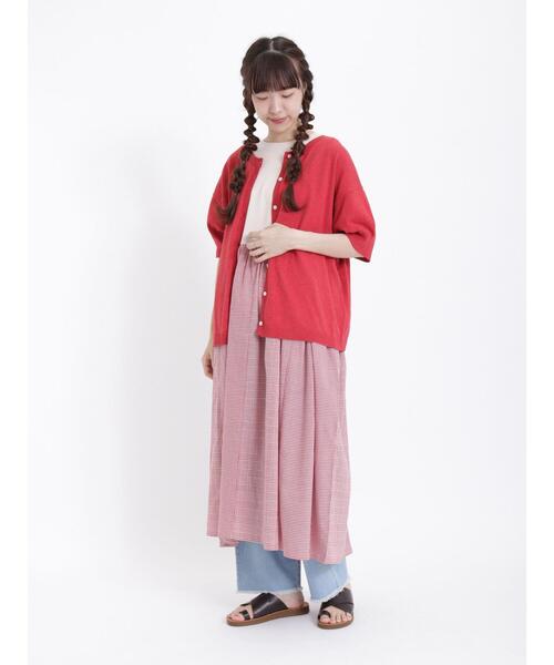 Samansa Mos2（サマンサ モスモス）の「ドッキングワンピース（ワンピース・レディース・オフホワイト/ブラック/モカ/キナリ・F）」の18枚目の写真