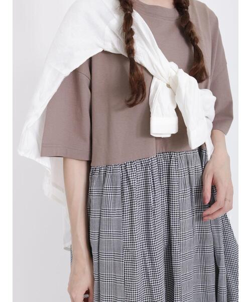 Samansa Mos2（サマンサ モスモス）の「ドッキングワンピース（ワンピース・レディース・オフホワイト/ブラック/モカ/キナリ・F）」の22枚目の写真