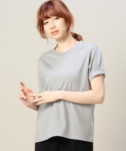 BEAUTY&YOUTH UNITED ARROWS（ビューティーアンドユースユナイテッドアローズ）の「BY コットンベーシック Tシャツ 2◆（Tシャツ/カットソー・レディース・ホワイト/グレー/オリーブ/ブラック・フリー）」の3枚目の写真
