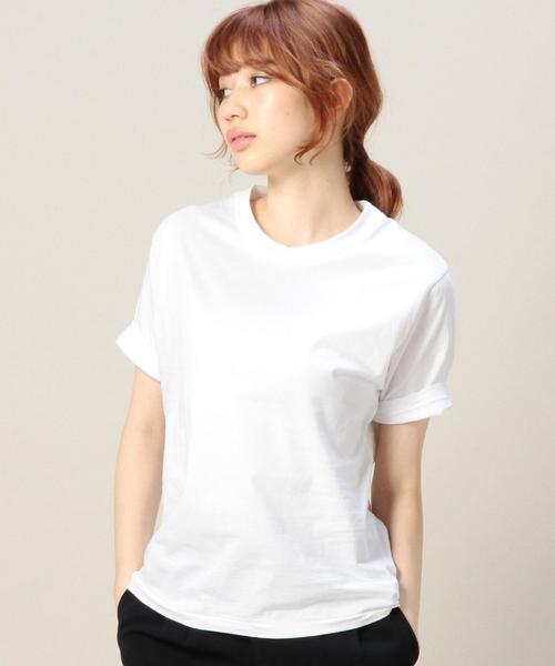 BEAUTY&YOUTH UNITED ARROWS（ビューティーアンドユースユナイテッドアローズ）の「BY コットンベーシック Tシャツ 2◆（Tシャツ/カットソー・レディース・ホワイト/グレー/オリーブ/ブラック・フリー）」の2枚目の写真