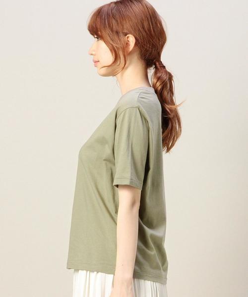 BEAUTY&YOUTH UNITED ARROWS（ビューティーアンドユースユナイテッドアローズ）の「BY コットンベーシック Tシャツ 2◆（Tシャツ/カットソー・レディース・ホワイト/グレー/オリーブ/ブラック・フリー）」の7枚目の写真