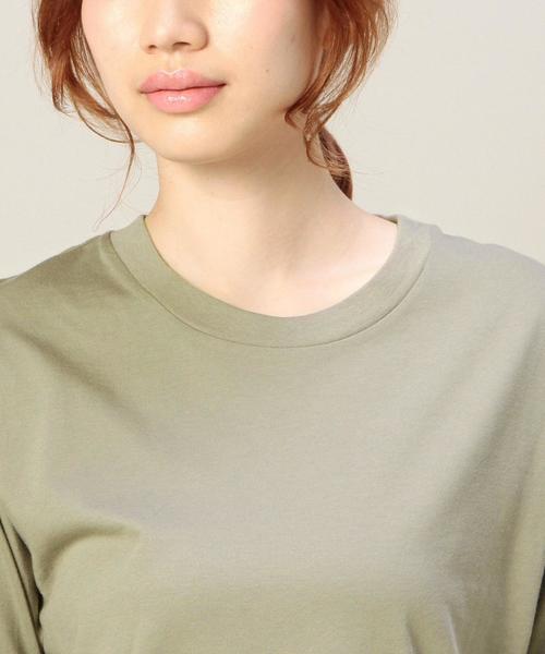 BEAUTY&YOUTH UNITED ARROWS（ビューティーアンドユースユナイテッドアローズ）の「BY コットンベーシック Tシャツ 2◆（Tシャツ/カットソー・レディース・ホワイト/グレー/オリーブ/ブラック・フリー）」の9枚目の写真