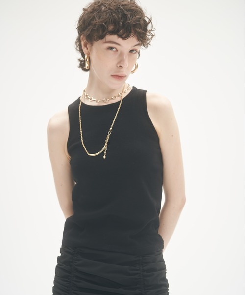 MECRE（メクル）の「サーマルタンクトップ（Tシャツ/カットソー・レディース・ブラック/ホワイト/ネイビー・FREE）」の3枚目の写真