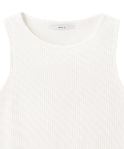 MECRE（メクル）の「サーマルタンクトップ（Tシャツ/カットソー・レディース・ブラック/ホワイト/ネイビー・FREE）」の6枚目の写真