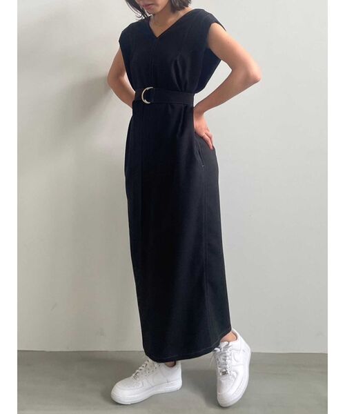 dazzlin（ダズリン）の「【ZOZO限定ITEM】ショルダータックジャンスカ（ジャンパースカート・レディース・インディゴブルー/ベージュ/ブラック・FREE）」の5枚目の写真