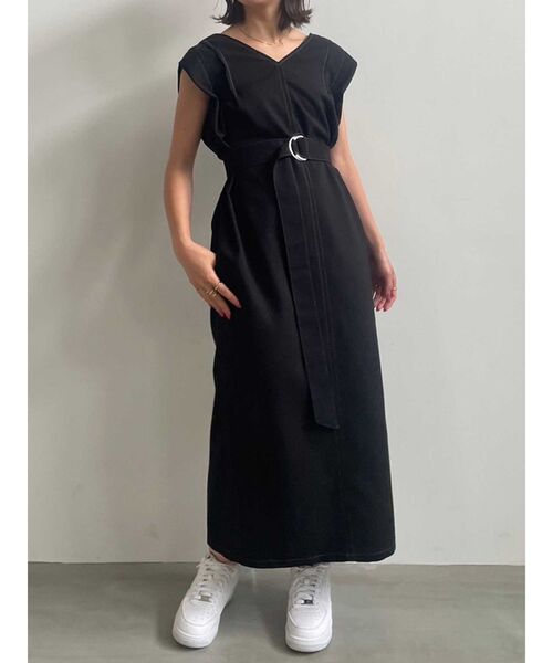 dazzlin（ダズリン）の「【ZOZO限定ITEM】ショルダータックジャンスカ（ジャンパースカート・レディース・インディゴブルー/ベージュ/ブラック・FREE）」の7枚目の写真