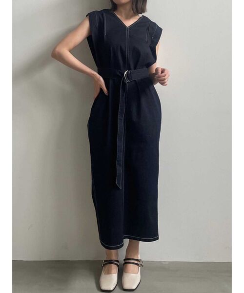 dazzlin（ダズリン）の「【ZOZO限定ITEM】ショルダータックジャンスカ（ジャンパースカート・レディース・インディゴブルー/ベージュ/ブラック・FREE）」の10枚目の写真