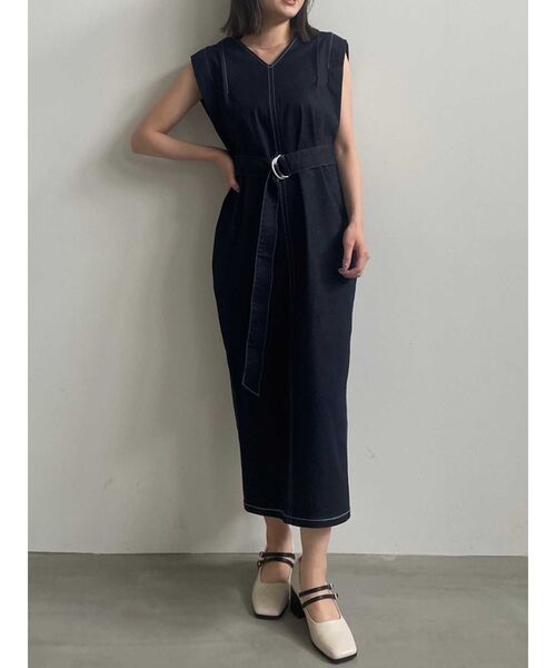 dazzlin（ダズリン）の「【ZOZO限定ITEM】ショルダータックジャンスカ（ジャンパースカート・レディース・インディゴブルー/ベージュ/ブラック・FREE）」の11枚目の写真