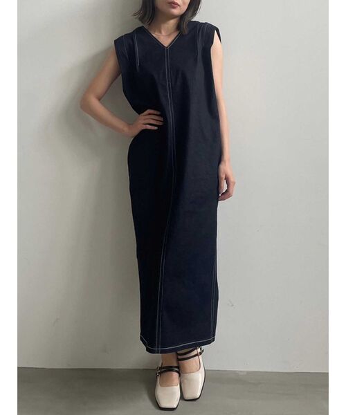 dazzlin（ダズリン）の「【ZOZO限定ITEM】ショルダータックジャンスカ（ジャンパースカート・レディース・インディゴブルー/ベージュ/ブラック・FREE）」の12枚目の写真