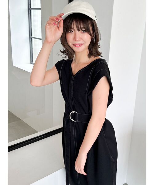 dazzlin（ダズリン）の「【ZOZO限定ITEM】ショルダータックジャンスカ（ジャンパースカート・レディース・インディゴブルー/ベージュ/ブラック・FREE）」の16枚目の写真