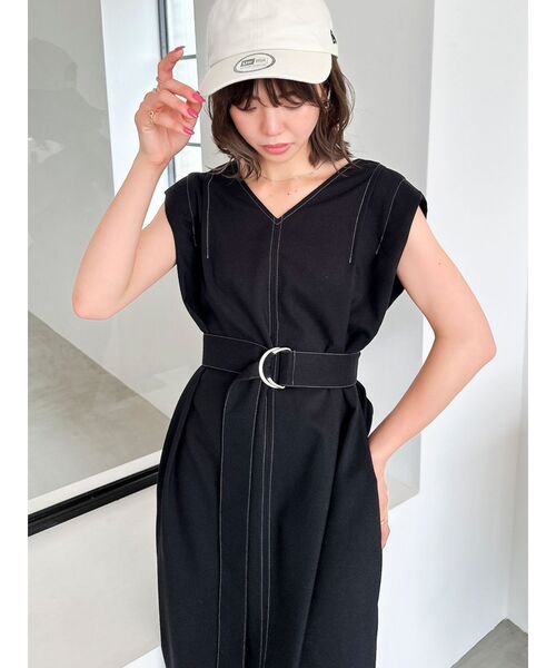 dazzlin（ダズリン）の「【ZOZO限定ITEM】ショルダータックジャンスカ（ジャンパースカート・レディース・インディゴブルー/ベージュ/ブラック・FREE）」の17枚目の写真