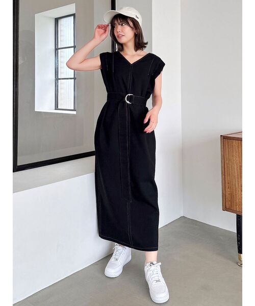 dazzlin（ダズリン）の「【ZOZO限定ITEM】ショルダータックジャンスカ（ジャンパースカート・レディース・インディゴブルー/ベージュ/ブラック・FREE）」の20枚目の写真