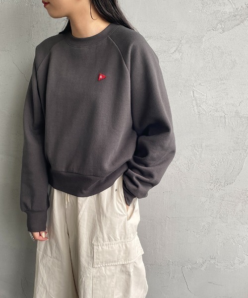 Healthknit（ヘルスニット）の「[HEALTHKNIT/ヘルスニット] 別注 ショート丈 クラシックラグランスリーブスウェット（スウェット・レディース・レッド/イエロー/アッシュグレー/ターコイズブルー/ブラック・F）」の16枚目の写真