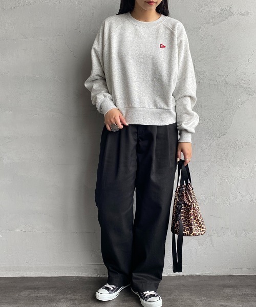 Healthknit（ヘルスニット）の「[HEALTHKNIT/ヘルスニット] 別注 ショート丈 クラシックラグランスリーブスウェット（スウェット・レディース・レッド/イエロー/アッシュグレー/ターコイズブルー/ブラック・F）」の8枚目の写真