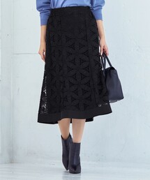 花柄レースマーメイドスカート