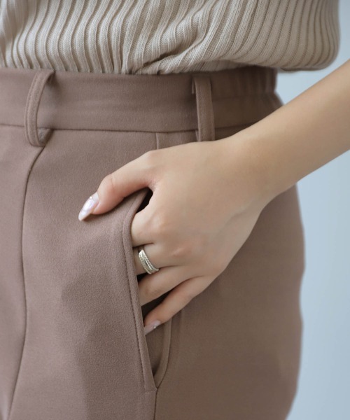 mil(ミル)の「【150㎝前後の小柄さんサイズ】カットジョーゼットセミフレアパンツ【洗える・速乾】(その他パンツ・レディース・モカ/ブラック/ピンクベージュ・M/S/XS)」の16枚目の写真