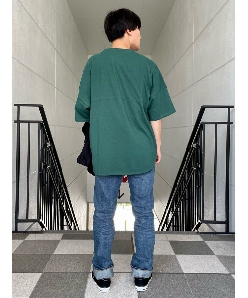 Lee（リー）の「【Lee】【Lee別注】ラウンドヘム半袖Tシャツ（Tシャツ/カットソー・メンズ・グリーン・M/L）」の9枚目の写真