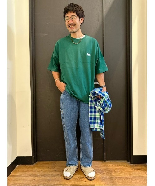 Lee（リー）の「【Lee】【Lee別注】ラウンドヘム半袖Tシャツ（Tシャツ/カットソー・メンズ・グリーン・M/L）」の11枚目の写真