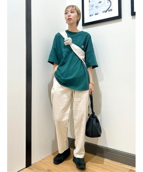 Lee（リー）の「【Lee】【Lee別注】ラウンドヘム半袖Tシャツ（Tシャツ/カットソー・メンズ・グリーン・M/L）」の16枚目の写真