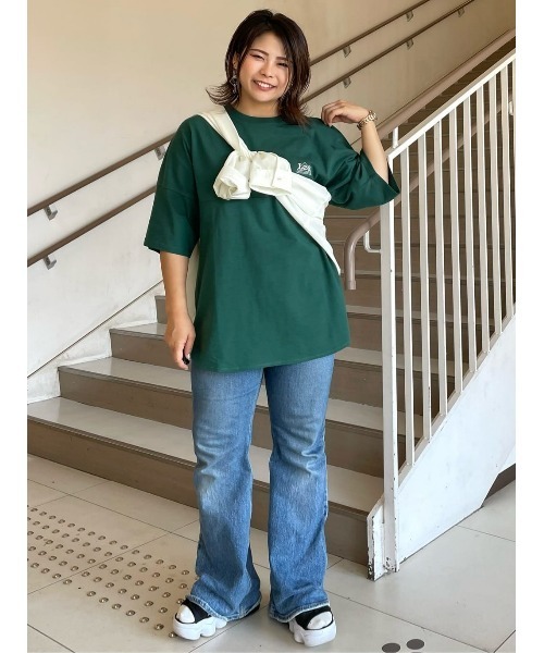 Lee（リー）の「【Lee】【Lee別注】ラウンドヘム半袖Tシャツ（Tシャツ/カットソー・メンズ・グリーン・M/L）」の17枚目の写真