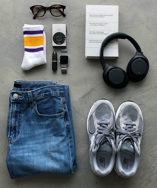 andme（アンドミー）の「裏パイルカラーラインリブソックス（ソックス/靴下・レディース・グレー/イエロー/オレンジ/チャコールグレー・23-25cm）」の9枚目の写真