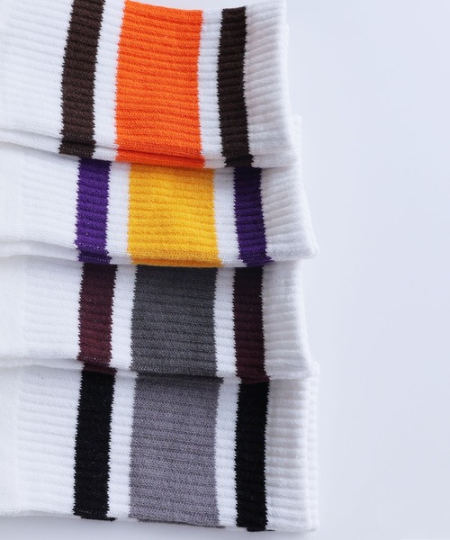 andme（アンドミー）の「裏パイルカラーラインリブソックス（ソックス/靴下・レディース・グレー/イエロー/オレンジ/チャコールグレー・23-25cm）」の8枚目の写真