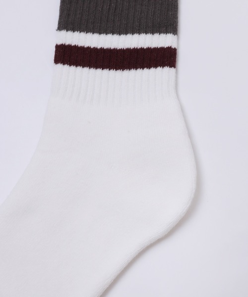 andme（アンドミー）の「裏パイルカラーラインリブソックス（ソックス/靴下・レディース・グレー/イエロー/オレンジ/チャコールグレー・23-25cm）」の7枚目の写真
