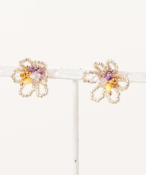 tone(トーン)の「【mamo】silver× neon flower(MA)(ピアス(両耳用)・レディース・パープル/オレンジ・FREE)」の18枚目の写真