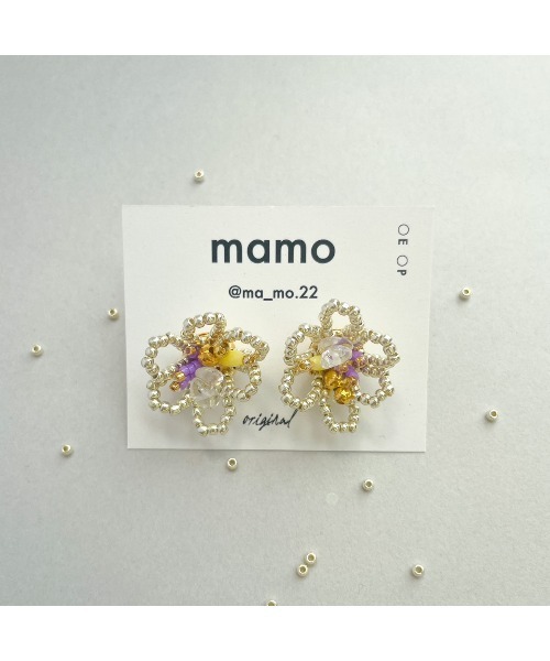 tone(トーン)の「【mamo】silver× neon flower(MA)(ピアス(両耳用)・レディース・パープル/オレンジ・FREE)」の10枚目の写真
