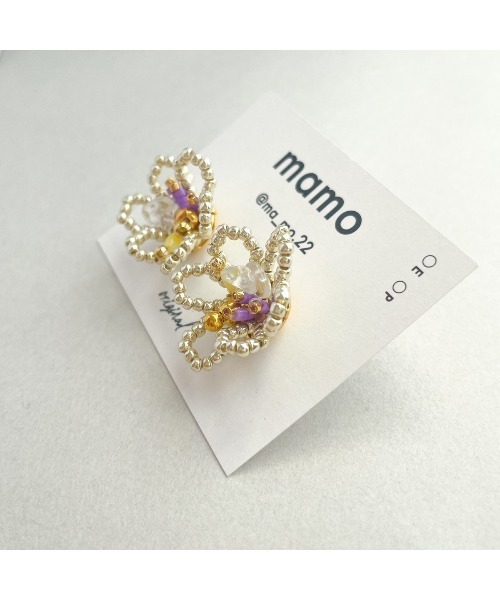 tone(トーン)の「【mamo】silver× neon flower(MA)(ピアス(両耳用)・レディース・パープル/オレンジ・FREE)」の12枚目の写真