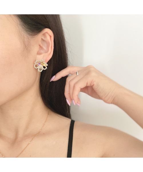 tone(トーン)の「【mamo】silver× neon flower(MA)(ピアス(両耳用)・レディース・パープル/オレンジ・FREE)」の14枚目の写真